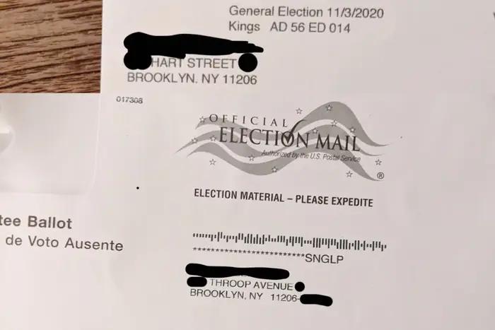A voter received their ballot, but the oath envelope was for another address